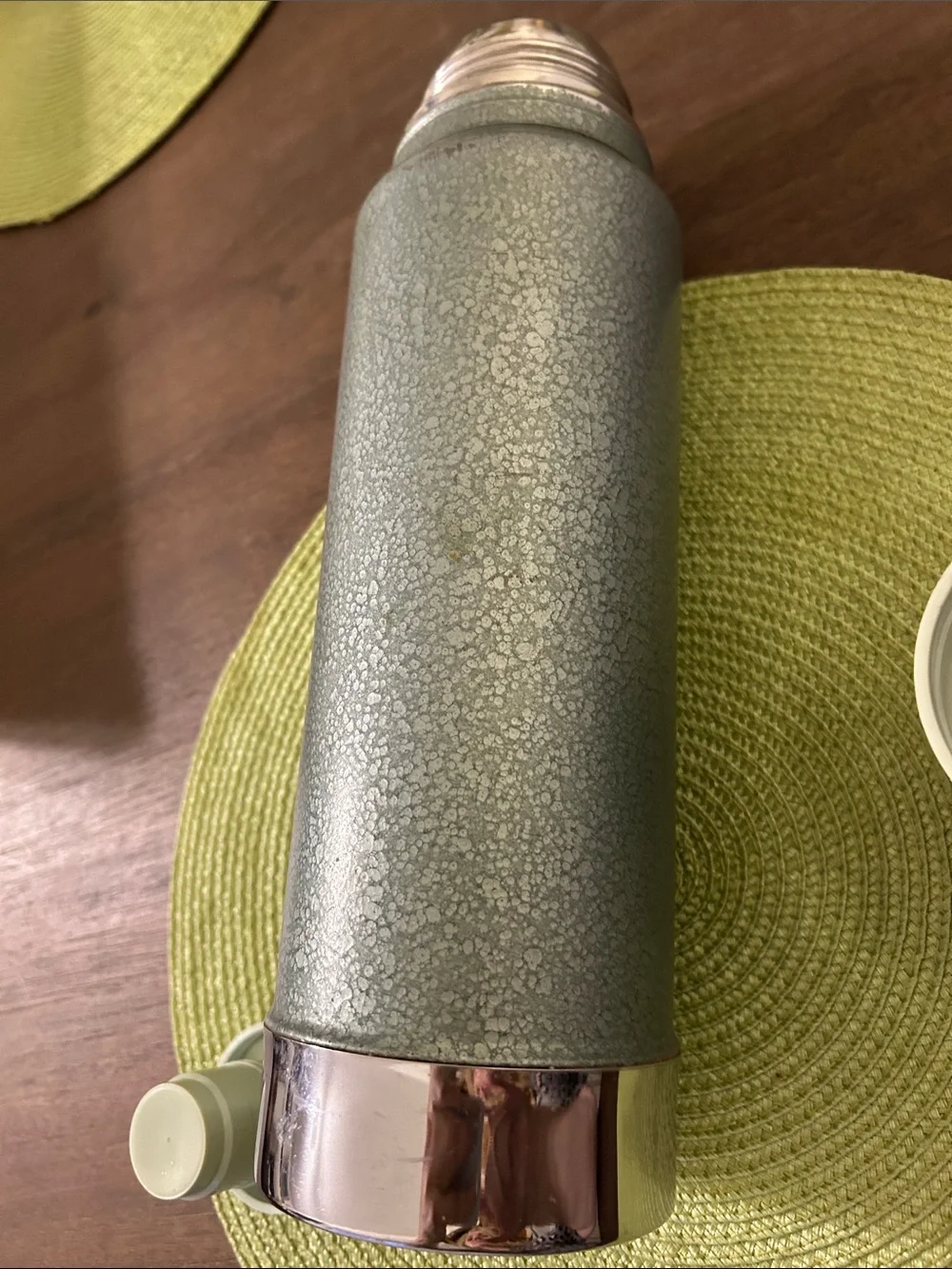 Vintage Stanley Green and Silver Vacuum thermos- Textured Finish thermos - Picture 6 of 6